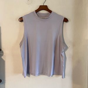 Madewell Sandwashed Mockneck Tank Top Pale Orchid - XL